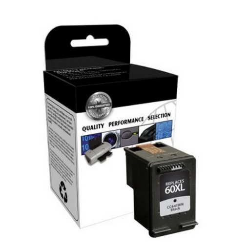 Picture of Compatible CC641WN (HP 60XL) High Yield Black Inkjet Cartridge (600 Yield)