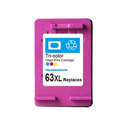 Picture of EcoSaver F6U63AN (HP 63XL C) High Yield Tri-Color Inkjet Cartridge (330 Yield)