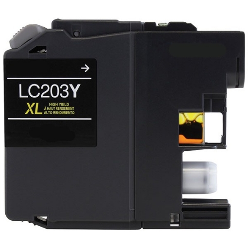 Picture of Compatible LC-203Y High Yield Yellow Inkjet Cartridge (550 Yield)