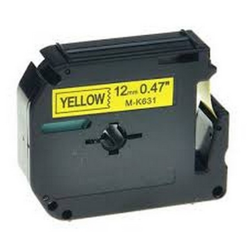 Picture of Compatible MK631 Black on Yellow P-Touch Tape (12mmx8m yield)