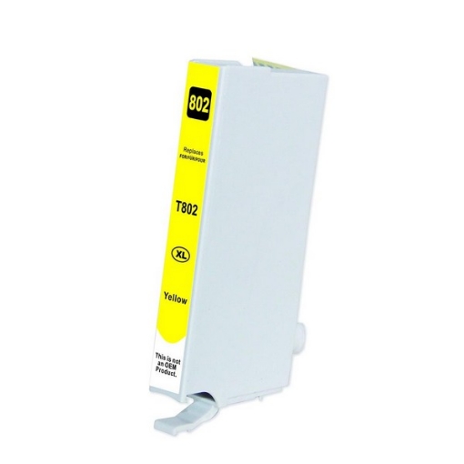 Picture of Compatible T802xl420 (Epson 802XL) Ultra High Yield Yellow Inkjet Cartridge (1900 Yield)